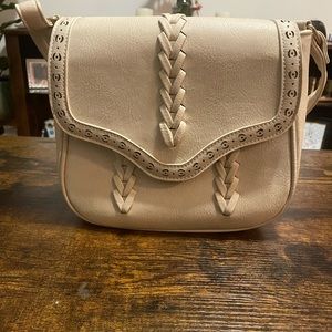 Crossbody medium sized cream colour purse